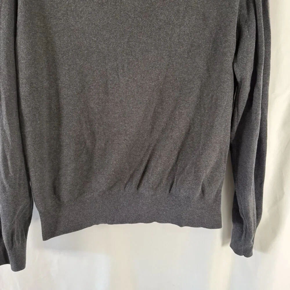 Polo Ralph Lauren Sweater Men's Medium Grey 1/4 Zip Turtleneck Pima Cotton